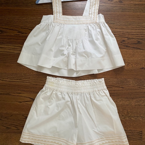 Tuckernuck White Summer Shorts & Top Set - Picture 2 of 3